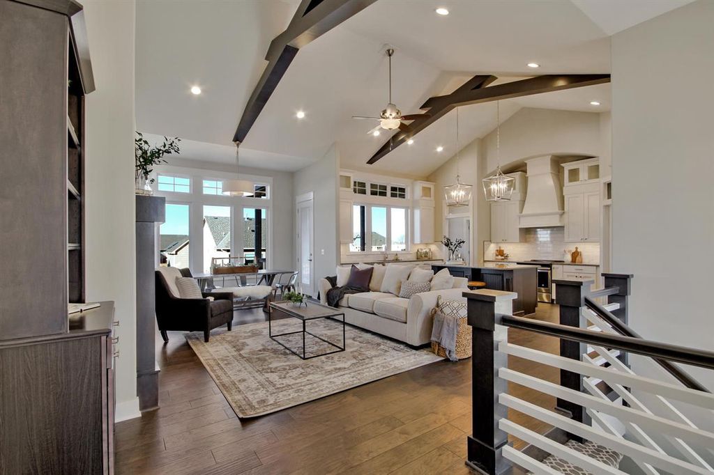 Entryway living room staged